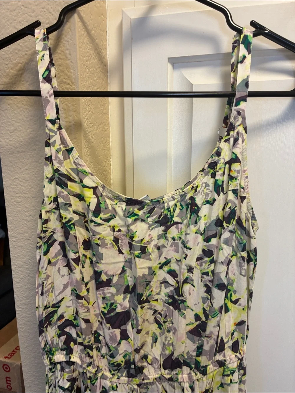Cabi Margherita Floral Print Strappy Midi Dress with pockets
